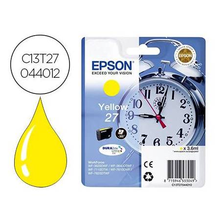 Cartucho Epson 27 color Amarillo C13T27044012