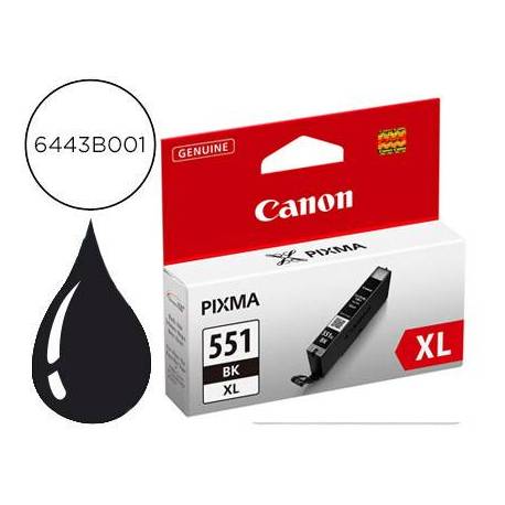 Cartucho Canon CLI-551XL Pixma negro 6443B001