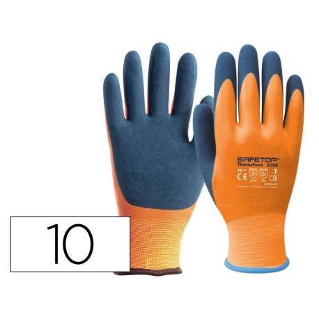GUANTES DE LATEX SAFETOP THERMOFOAM IMPERMEABLE FORRO ANTIFRIO TALLA 10