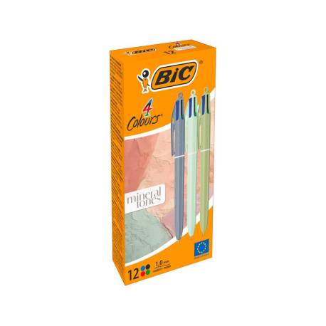 BOLIGRAFO BIC CUATRO COLORES TONOS MINERALES PUNTA 1 MM COLORES SURTIDOS