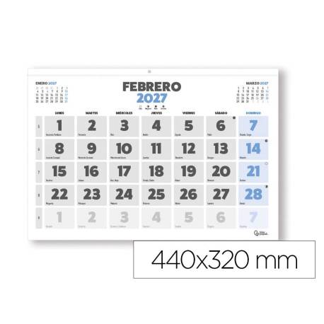 CALENDARIO ESPIRAL PARED LIDERPAPEL CLASICO 2027 NUMEROS GRANDES 440X320 MM PAPEL 128 G