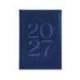 AGENDA OFICINA LIDERPAPEL 2027 ENCUADERNADA CRETA SEMANA VISTA 80X150 MM BILINGUE 70G PAPEL FSC BLUE