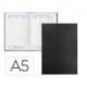 AGENDA OFICINA LIDERPAPEL 2027 ENCUADERNADA CORFU SEMANA VISTA A5 BILINGUE 60G PAPEL FSC BLACK