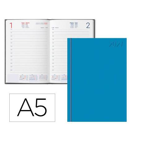 AGENDA OFICINA LIDERPAPEL 2027 ENCUADERNADA CORFU DIA PAGINA A5 BILINGUE 60G PAPEL FSC NEW COLOR