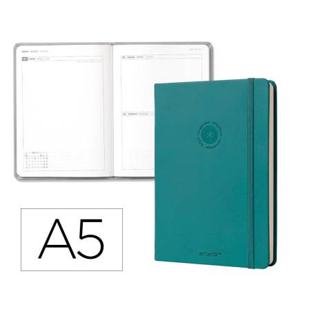 AGENDA OFICINA LIDERPAPEL 2027 ENCUADERNADA SOLID COLORS DIA PAGINA A5 BILINGUE 70G PAPEL FSC DESIGN 5