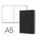 AGENDA OFICINA LIDERPAPEL 2027 ENCUADERNADA SOLID COLORS DIA PAGINA A5 BILINGUE 70G PAPEL FSC BLACK