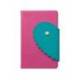 AGENDA OFICINA LIDERPAPEL 2027 ENCUADERNADA HEART CLOSURE DIA PAGINA A5 BILINGUE 70G PAPEL FSC DESIGN