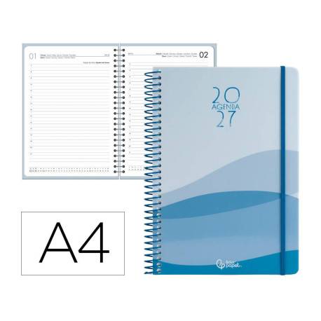 AGENDA OFICINA LIDERPAPEL 2027 ESPIRAL GAZI DIA PAGINA A4 BILINGUE 70G PAPEL FSC DESIGN 3