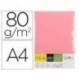 PAPEL COLOR LIDERPAPEL DIN A4 80 GR ROSA PAQUETE DE 500 HOJAS