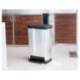 CONTENEDOR PLASTICO CEP ELITE CON TAPA Y PEDAL DOS COMPARTIMENTOS 50 L COLOR PLATA 390X288X654 MM
