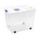 Contenedor plastico plasticforte 86 litros n 8 transparente con tapa 470x620x450 mm