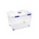 Contenedor plastico plasticforte 130 litros n 16 transparente con tapa 480x740x540 mm