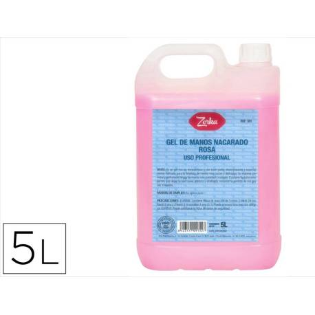 GEL DE MANOS ZORKA ECO ROSA GARRAFA 5 LITROS