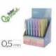 PORTAMINAS LIDERPAPEL COLECCION 1 CON CLIP Y GOMA 0.5 MM 5 COLORES SURTIDOS