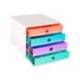 FICHERO CAJONES DE SOBREMESA EXACOMPTA FILIBOX CANDY TIDY 4 CAJONES COLORES SURTIDOS 348X284X233 MM