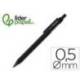PORTAMINAS LIDERPAPEL COLECCION 5 CON CLIP Y GOMA PUNTA 0.5 MM NEGRO