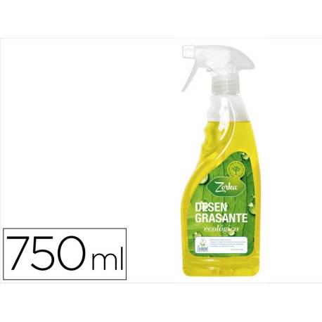 LIMPIADOR DESENGRASANTE ECOLOGICO ZORKA CON PISTOLA PULVERIZADORA 750 ML