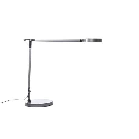 LAMPARA DE ESCRITORIO MAUL LED 4 NIVELES INTENSIDAD LUZ CABEZAL Y BRAZO INCLINABLE COLOR PLATA