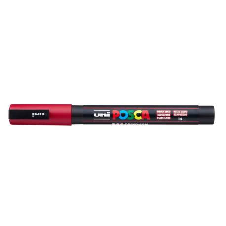 ROTULADOR UNI POSCA 0,9 - 1,3MM PC-3M ROJO OSCURO