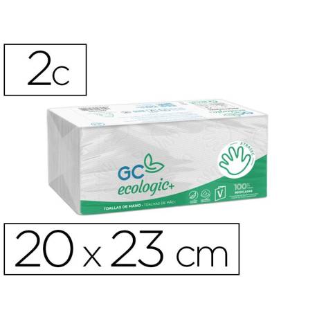 Toalla de papel mano engarzada ecologica xtrasec 20x23 cm 2 capas paquete196 unidades.