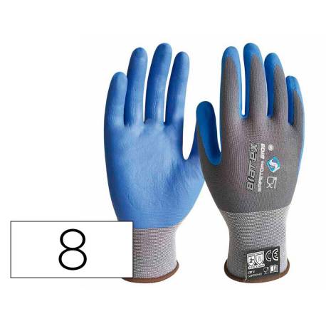 GUANTES DE NITRILO SAFETOP BIATEX ALIMENTARIO Y ANTICALORICO COLOR AZUL TALLA 8