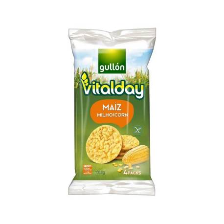 TORTITAS DE MAIZ GULLON VITALDAY 108 GR PAQUETE DE 4 UNIDADES DE 27,5 GR