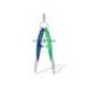 COMPAS STAEDTLER MICROMETRICO MARS 556 AZUL/VERDE CON HUSILLO Y RUEDA CENTRAL
