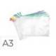 BOLSA MULTIUSOS TARIFOLD ZIPPER CON CREMALLERA DIN A3 PACK DE 8 UNIDADES COLORES SURTIDOS