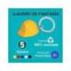 LLAVERO CASCO DE SEGURIDAD ACRILICO RECICLADO PACK DE 5 UNIDADES COLORES SURTIDOS