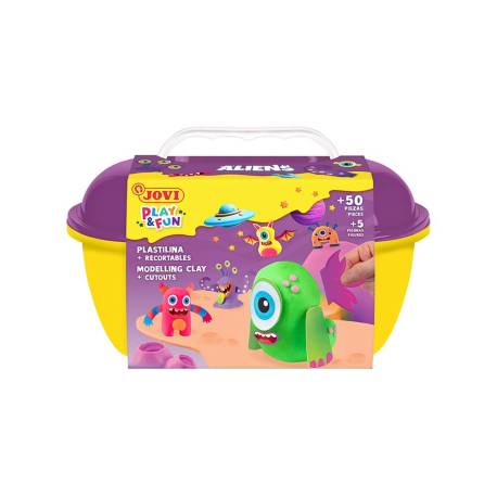 JUEGO JOVI PLAY&FUN PLASTILINA COFRE ALIENS