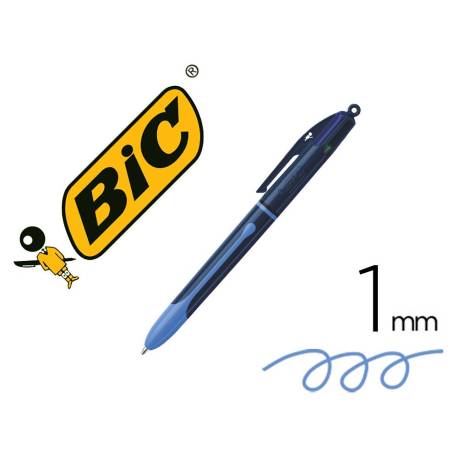 BOLIGRAFO BIC CUATRO COLORES SMOOTH DROP COLOR AZUL