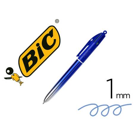 BOLIGRAFO BIC CUATRO COLORES SMOOTH GRADIENTE COLOR AZUL