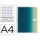 CUADERNO ESPIRAL MIQUELRIUS DIN A4 120 HOJAS 70 GR CUADRO 5 MM TAPA POLIPROPILENO AURORA ICELAND