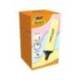 ROTULADOR BIC FLAT FLUORESCENTE AMARILLO PASTEL CAJA DE 12 UNIDADES