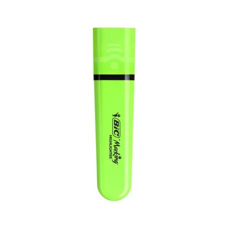 ROTULADOR BIC FLAT FLUORESCENTE VERDE NEON CAJA DE 12 UNIDADES