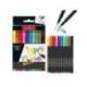 ROTULADOR FABER CASTELL EDICION BLACK PUNTA DE PINCEL CAJA DE 10 UNIDADES COLORES SURTIDOS