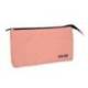 BOLSO ESCOLAR PORTATODO MILAN 1918 COLLECTION 3 CREMALLERAS Y 5 COMPARTIMENTOS ROSA 215X35X125 MM