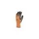GUANTES DELTAPLUS POLIESTER IMPREGANDO LATEX PALMA Y DEDOS NARANJA FLUOR/NEGRO TALLA 7