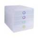 FICHERO DE CAJONES SOBREMESA EXACOMPTA POP BOX TRANSLUCIDO 4 CAJONES MULTICOLOR
