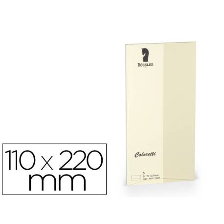SOBRE ROSSLER COLORETTI DL AMERICANO COLOR MARMOL CREMA 110X220 MM PACK DE 5 UNIDADES
