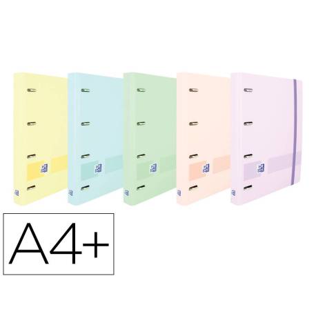 CARPETA CON RECAMBIO OXFORD EUROPEANBINDER LIVE&GO POLYFOAM 4 ANILLAS 35 MM CUADRO 5 MM DIN A4+ COLORES SURTIDOS