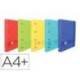 CARPETA CON RECAMBIO OXFORD EUROPEANBINDER LIVE&GO POLYFOAM 4 ANILLAS 35 MM CUADRO 5 MM DIN A4+ COLORES SURTIDOS