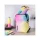 PLUMIER ESCOLAR MILAN COLECCION SUNSET DOBLE CREMALLERA CON ACCESORIOS COLOR NEGRO 198X143X40 MM