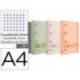 CARPETA 4 ANILLAS OXFORD EUROPEANBINDER TAPA EXTRADURA DIN A4 + RECAMBIO 120H CUADRO 5 MM BOREAL + INDICES