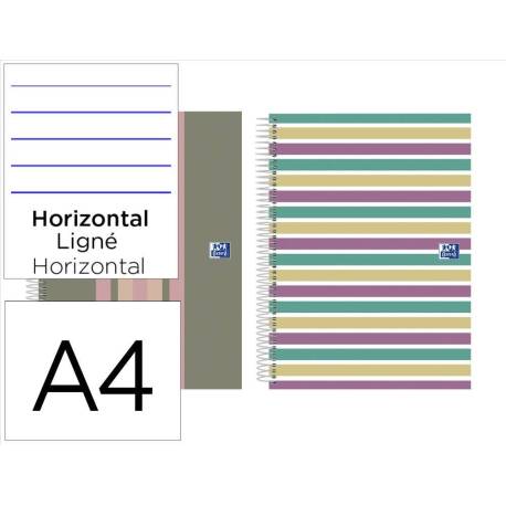 CUADERNO ESPIRAL OXFORD EUROPEANBOOK 5 TAPA EXTRADURA DIN A4+ 120 HOJAS HORIZONTAL