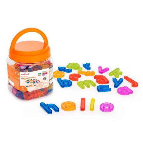 JUEGO DIDACTICO MINILAND LETRAS MINUSCULAS TRANSLUCIDAS