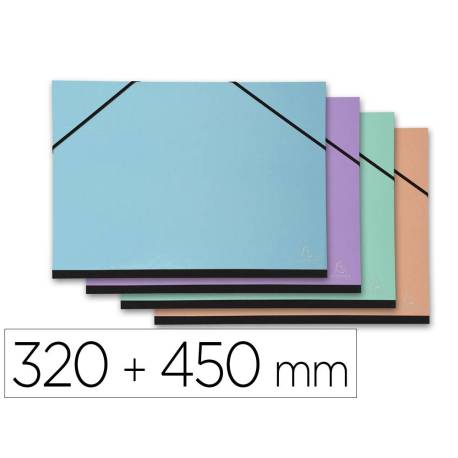 CARPETA DIBUJO EXACOMPTA AQUAREL 320X450 MM CON GOMAS COLORES PASTEL SURTIDOS NO SE PUEDEN ELEGIR