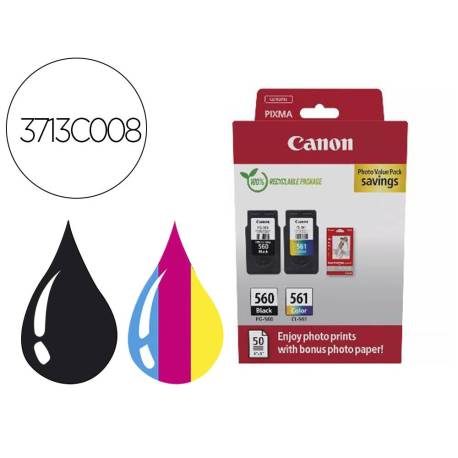 CARTUCHOS CANON PHOTO MULTIPACK 560 Y 561 3713C008