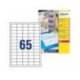 Etiquetas adhesivas marca Avery din A4 imprimibles transparente 38,1 x 21,2 mm