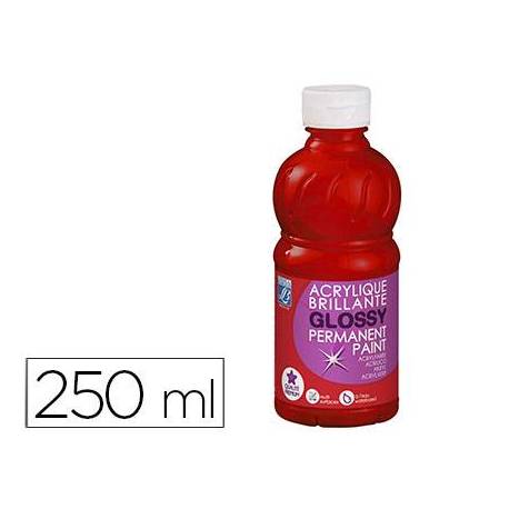Pintura Acrilica L&B Brillo Color Rojo Primario 250 ml